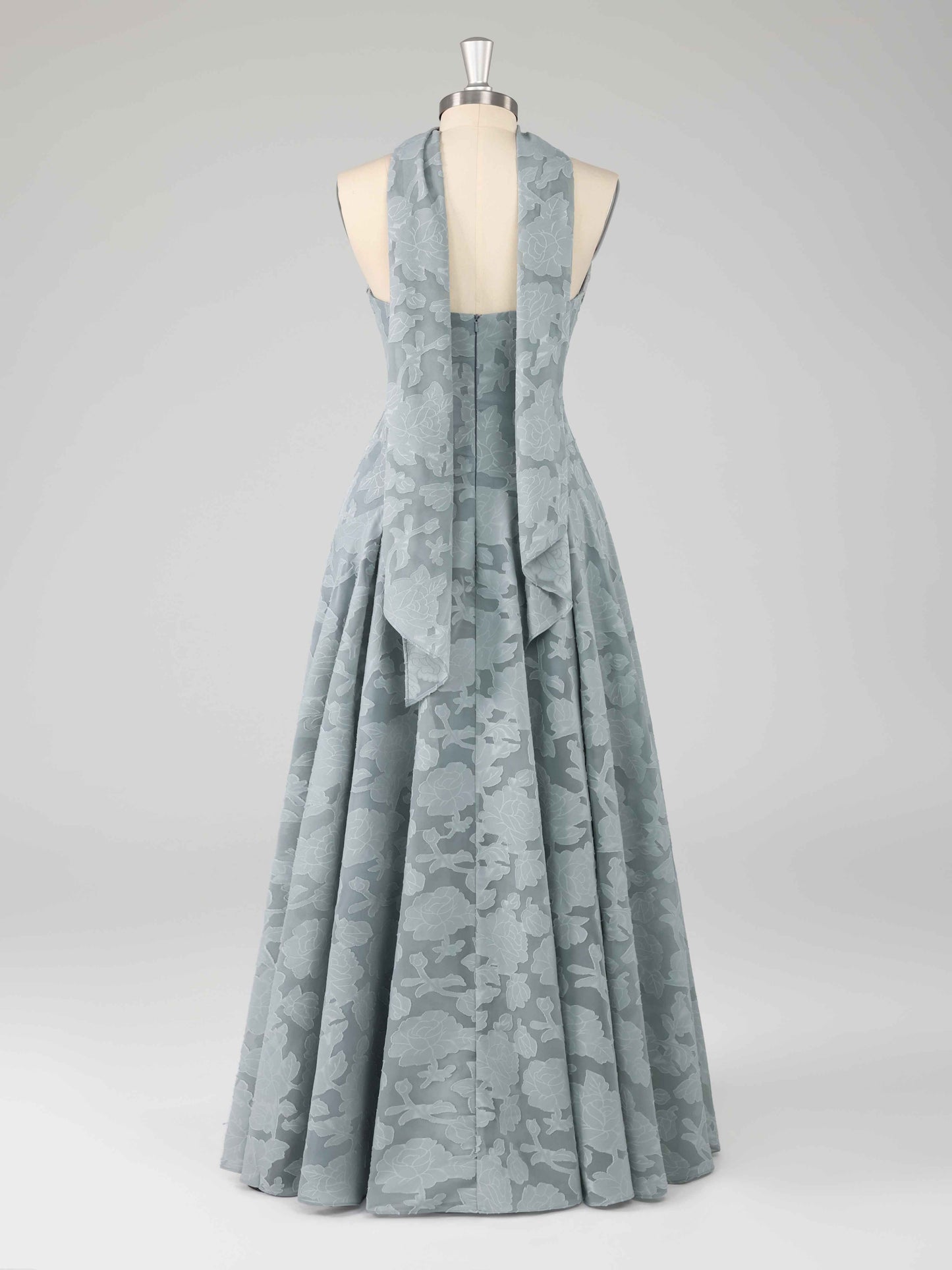 Free Shipping Strapless Pleated Blush Pink Floral Lace Dress with Ribbon Ties Lace-Up Back Floor Length UK