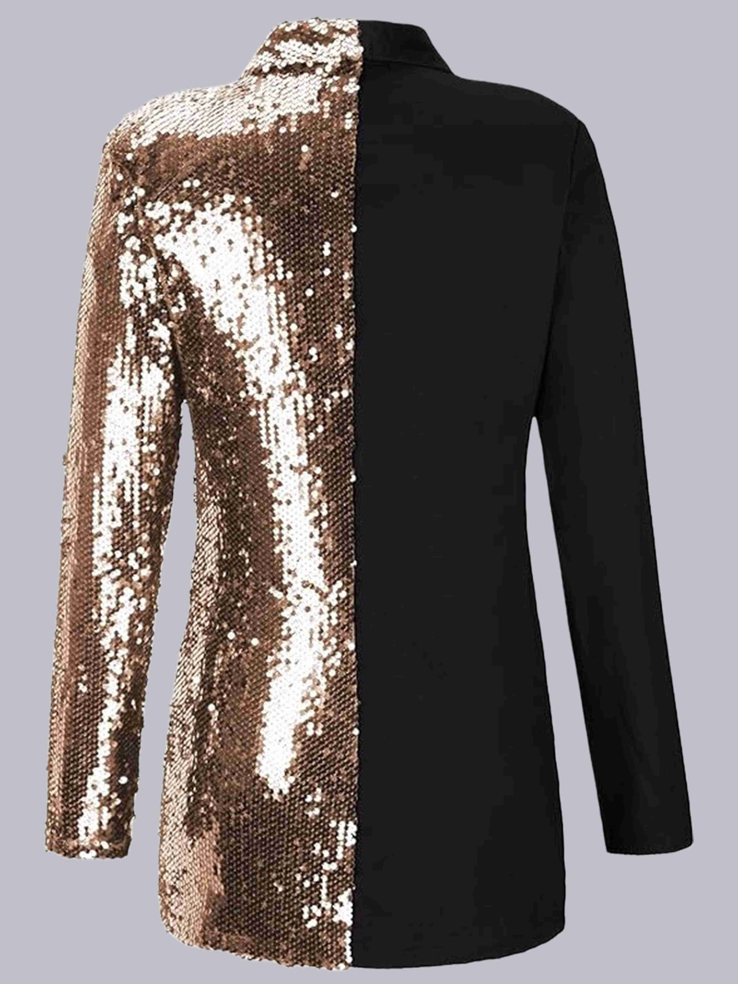 Women's Blazer Tailored Fit Double Breasted Sequined Prom Confident Night Style UK