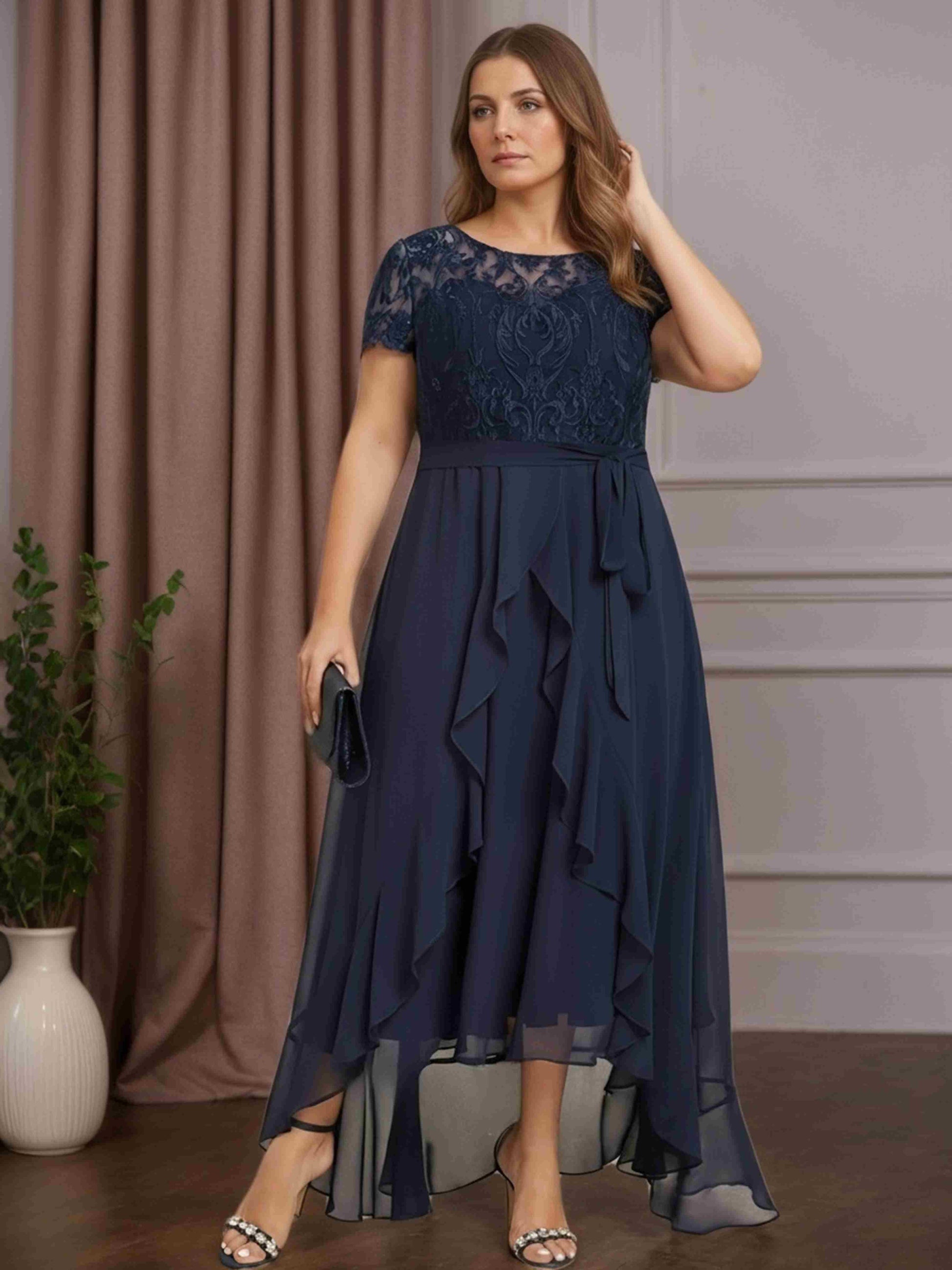 A-Line/Princess Scoop Neck Short Sleeves Asymmetrical Plus Size Mother mollyevers.co.uk A-Line/Princess Scoop Neck Short Sleeves Asymmetrical Plus Size Mother mollyevers.co.uk