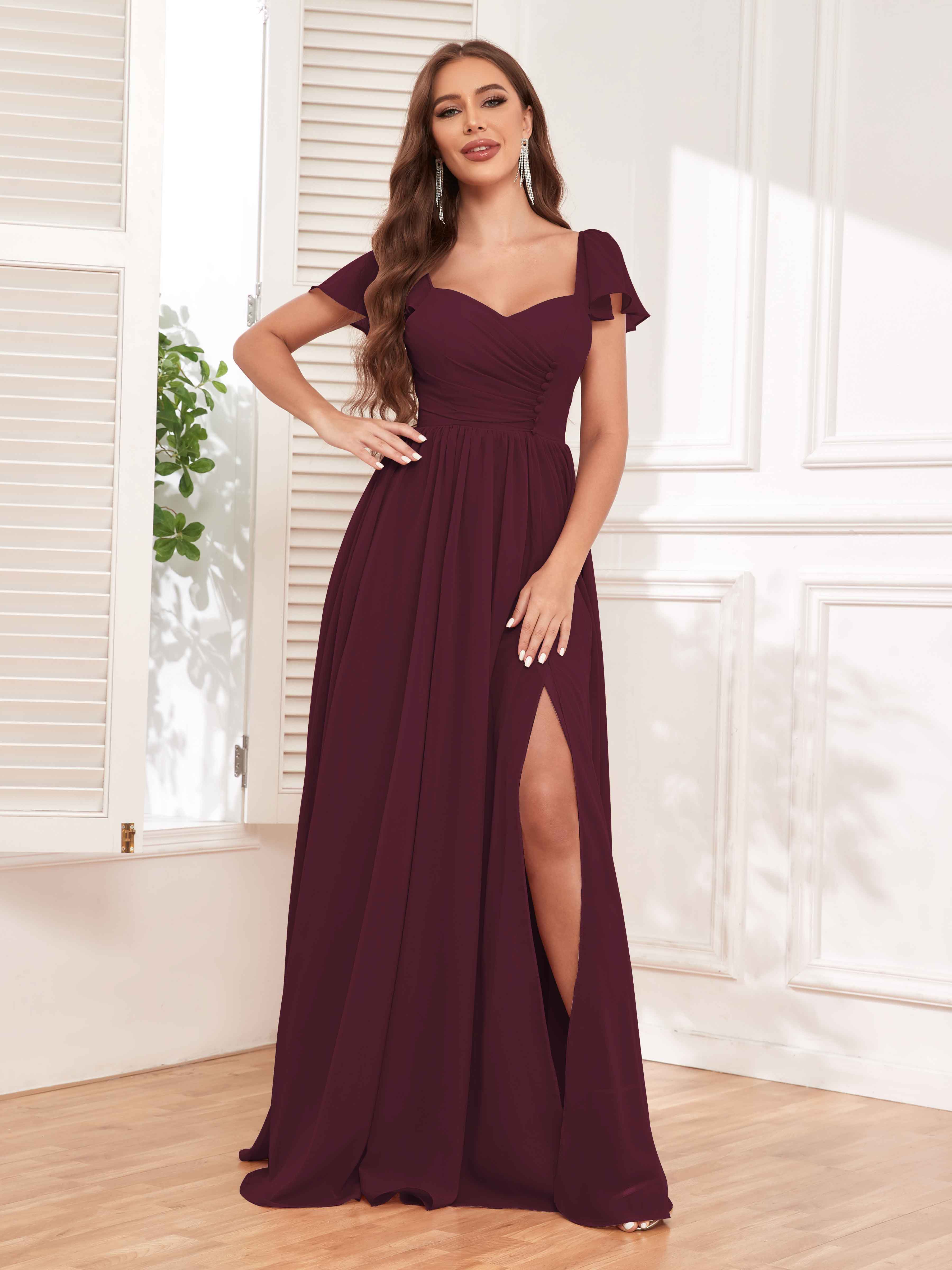 Classic Charm Burgundy Bridesmaid Dresses for a Timeless Wedding