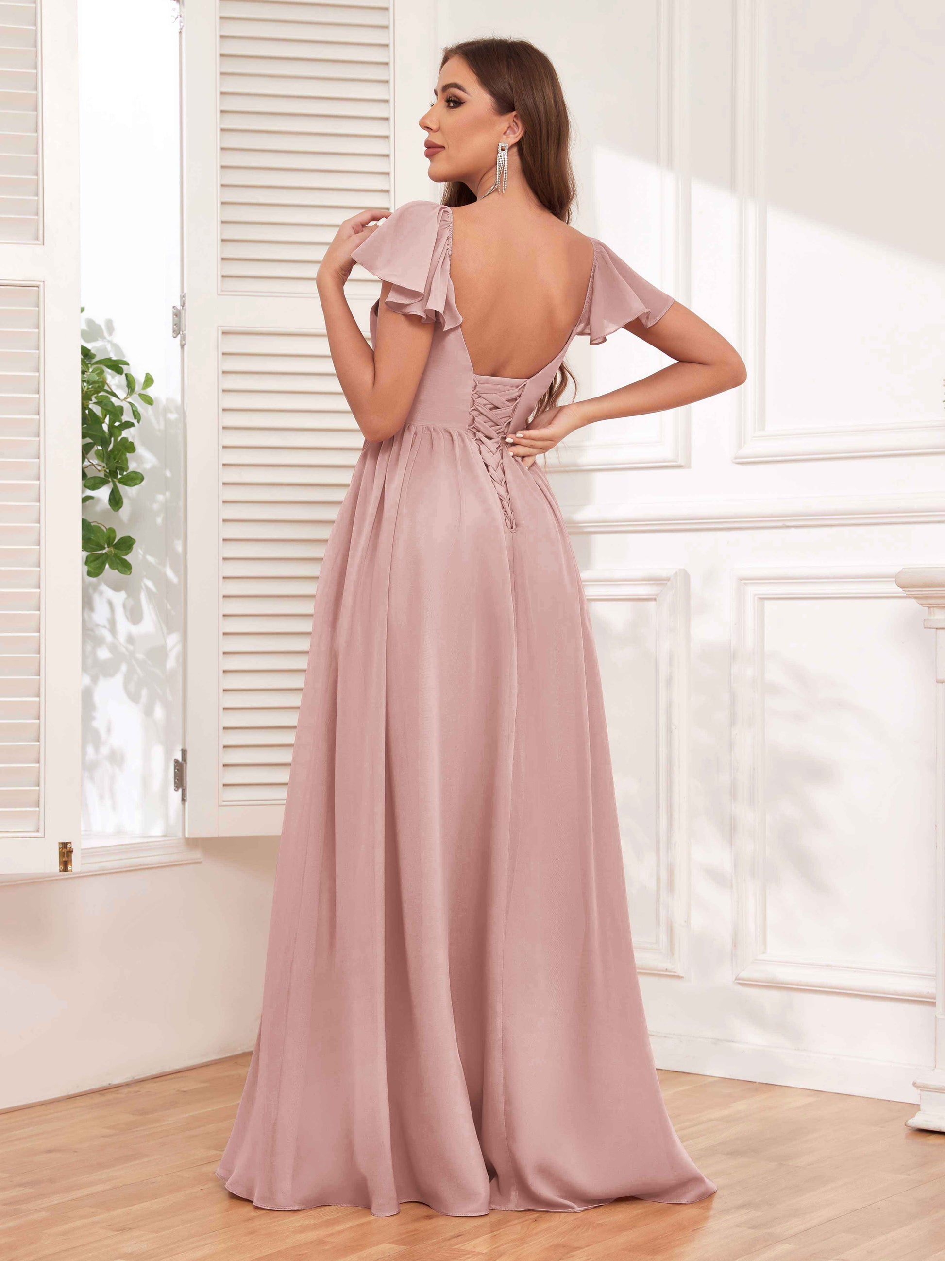 pink satin prom dress uk Pink Halter Satin Mermaid Open Back Long Formal Prom Dresses, Lavender / 2