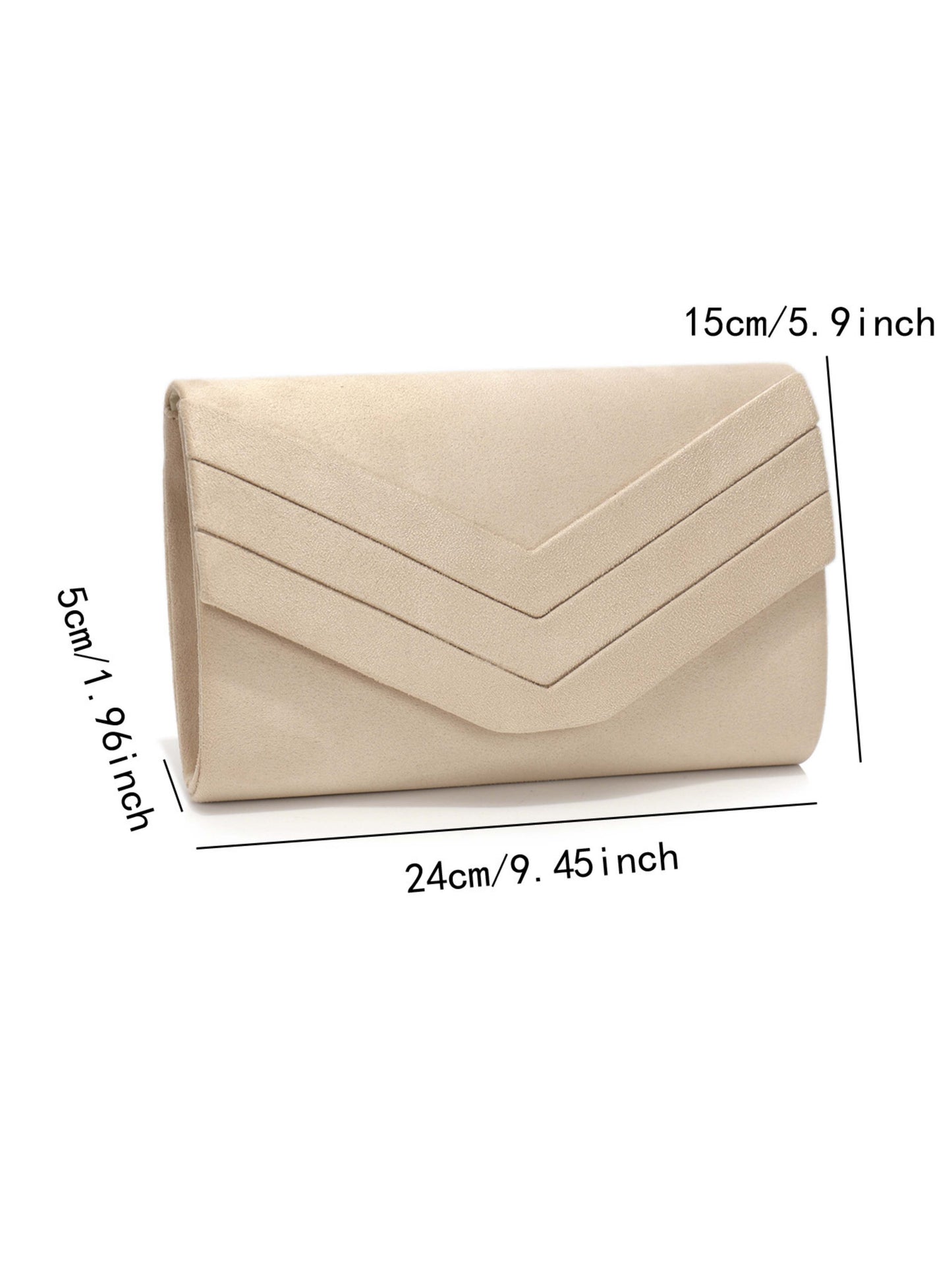Classic Envelope Evening Clutch Purse with Detachable Chain Strap for Wedding & Party UK