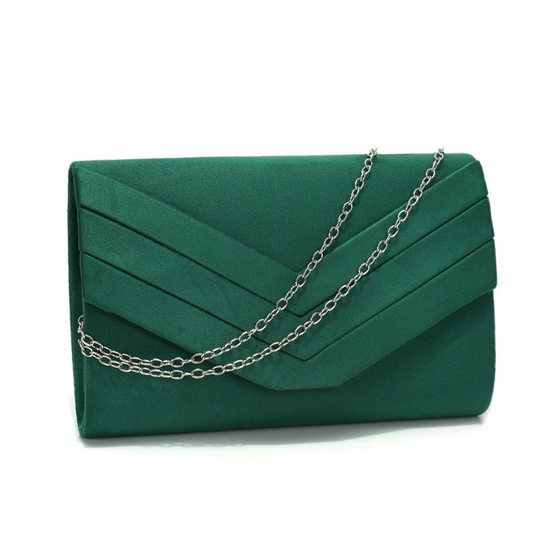 Classic Envelope Evening Clutch Purse with Detachable Chain Strap for Wedding & Party UK