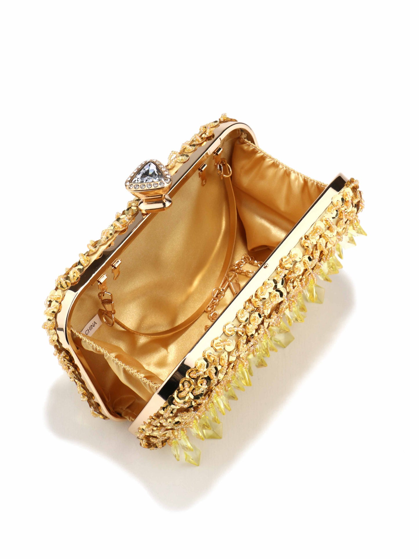 Elegant Handmade Embroidered Sequin Clutch Purse for Wedding, Cocktail & Evening Party UK