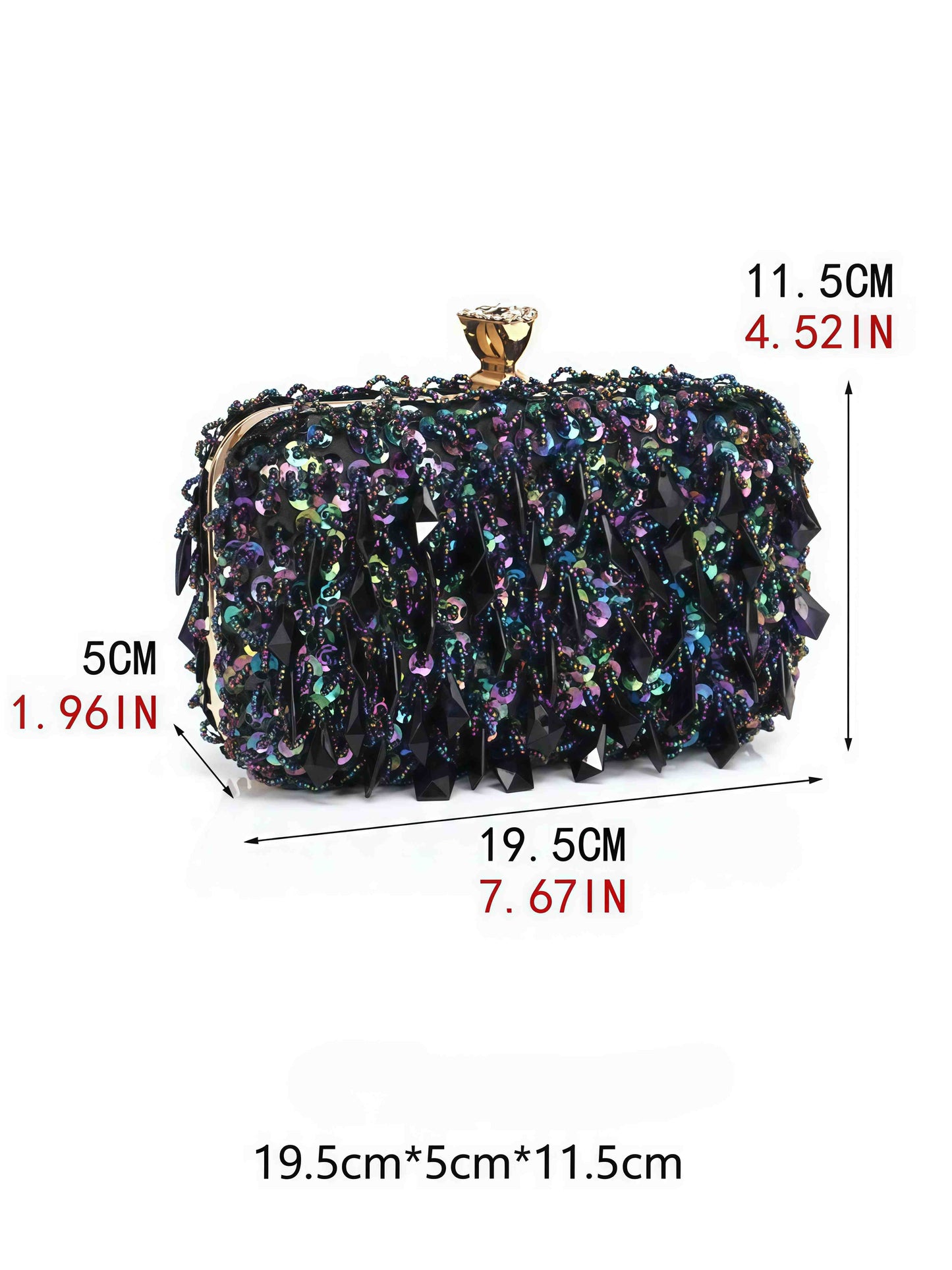 Elegant Handmade Embroidered Sequin Clutch Purse for Wedding, Cocktail & Evening Party UK