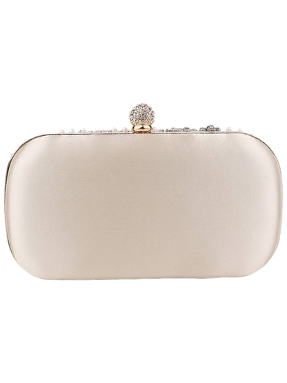 Elegant Prom Pearl Crystal Rhinestone Evening Clutch Bag UK