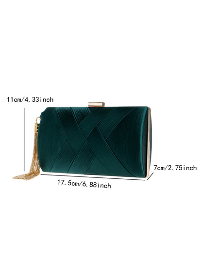 Elegant Satin Clutch Bag for Wedding Guest, Evening Dress & Cocktail Party UK