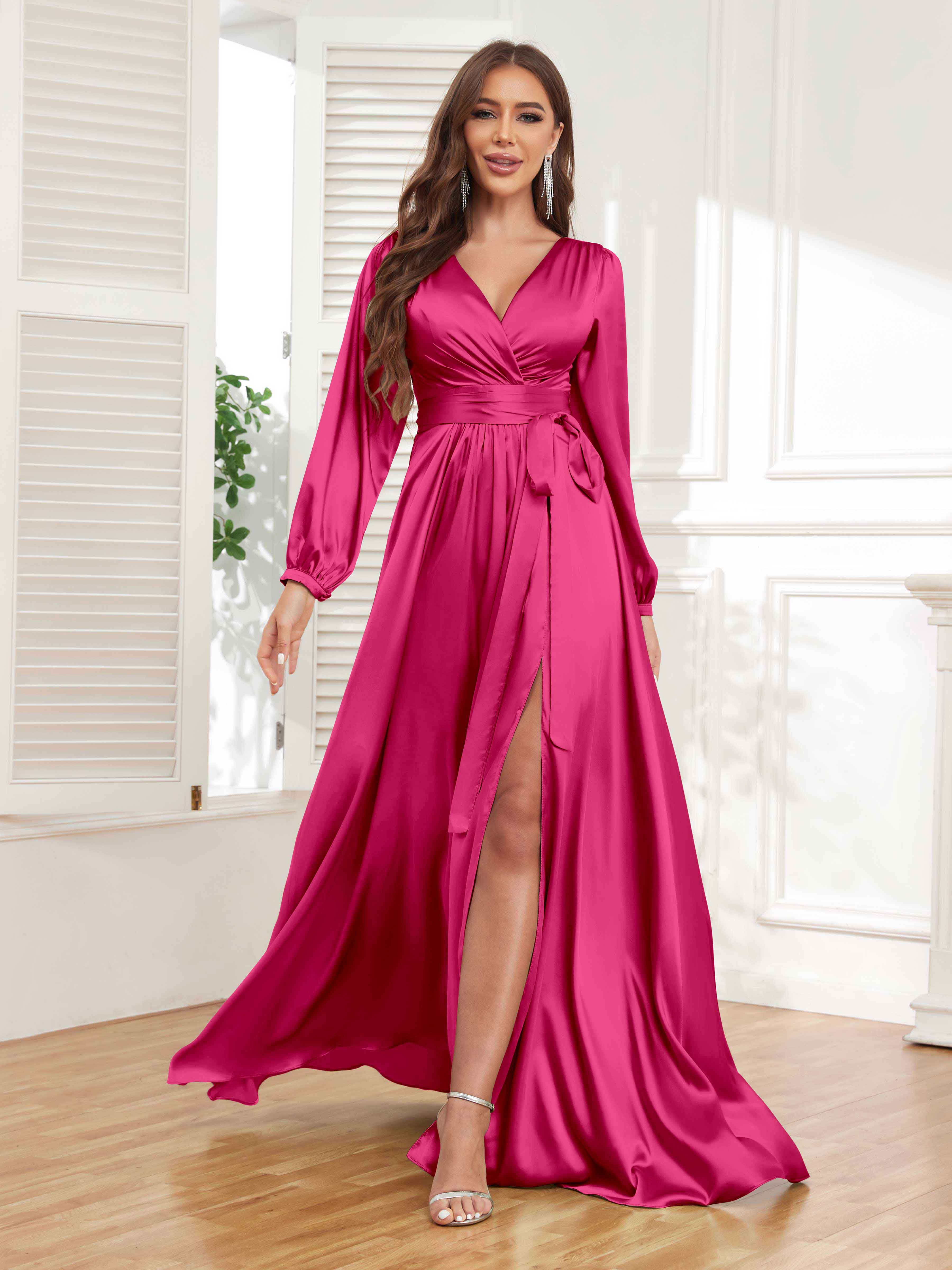 Fuschia bridesmaid dress best sale