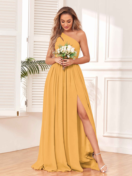 mustard yellow bridesmaid dresses uk Carlyna Mustard Yellow Bridesmaid Dresses UK | Bold & Chic Gowns