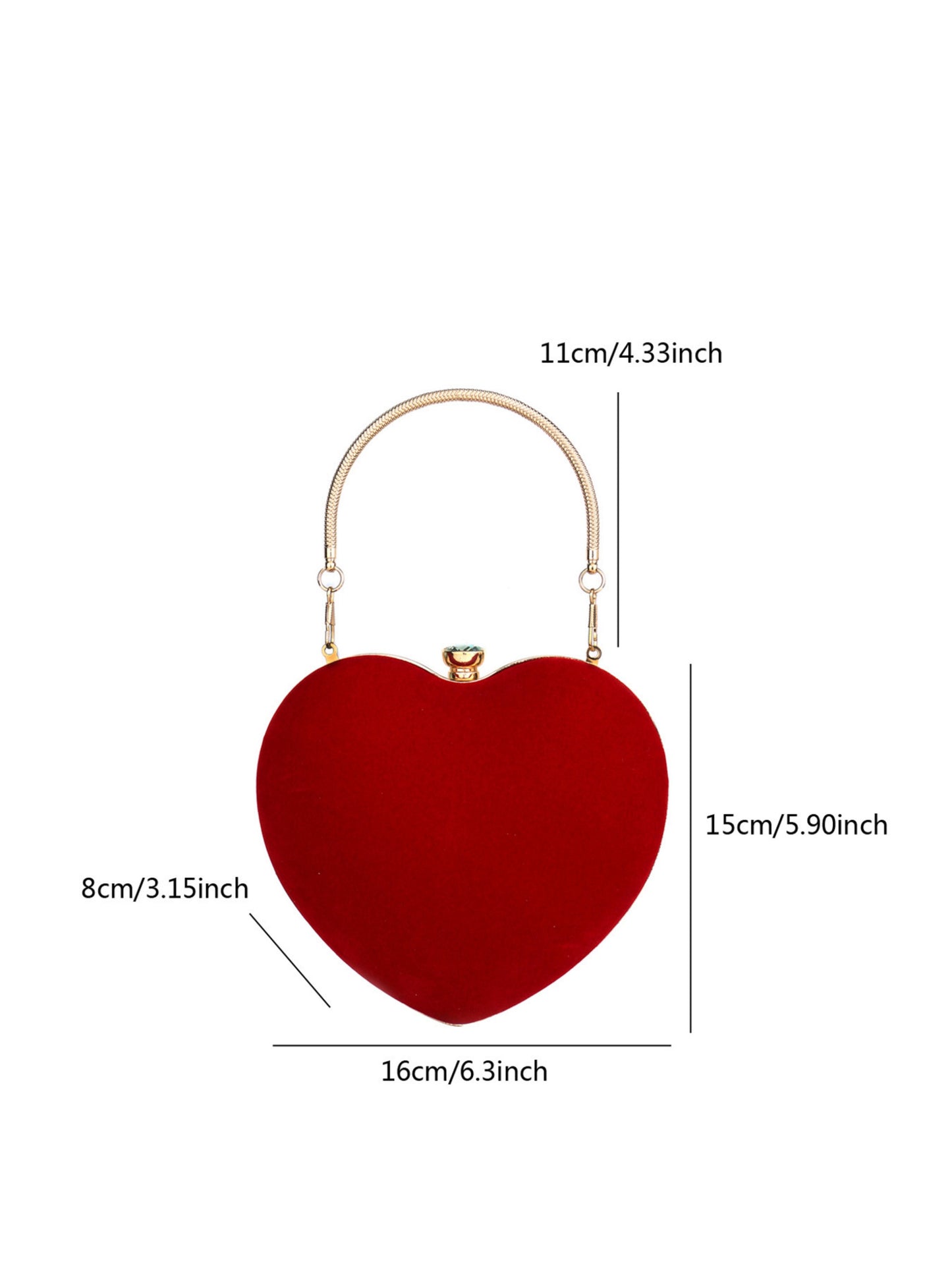 Luxury Heart Shaped Velvet Box Clutch Bag for Wedding, Prom & Special Occasions UK