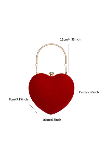 Luxury Heart Shaped Velvet Box Clutch Bag for Wedding, Prom & Special Occasions UK