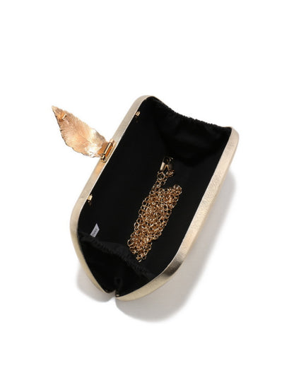 Luxury Leaf Clasp Evening Clutch Bag for Wedding, Party & Formal Events UK