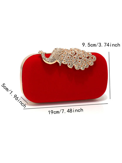 Luxury Peacock Crystal Evening Clutch Bag for Wedding & Formal Events UK