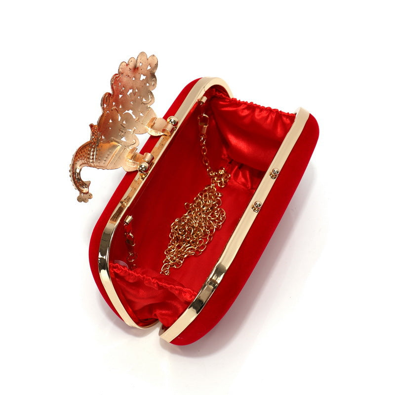 Luxury Peacock Crystal Evening Clutch Bag for Wedding & Formal Events UK