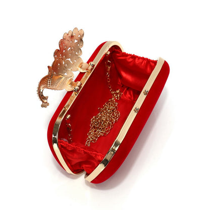 Luxury Peacock Crystal Evening Clutch Bag for Wedding & Formal Events UK