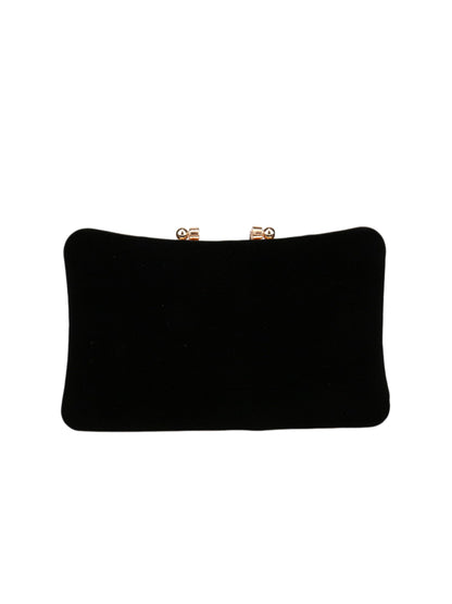 Luxury Rhinestone Velvet Evening Clutch Purse with Crystal Leaf Clasp UK