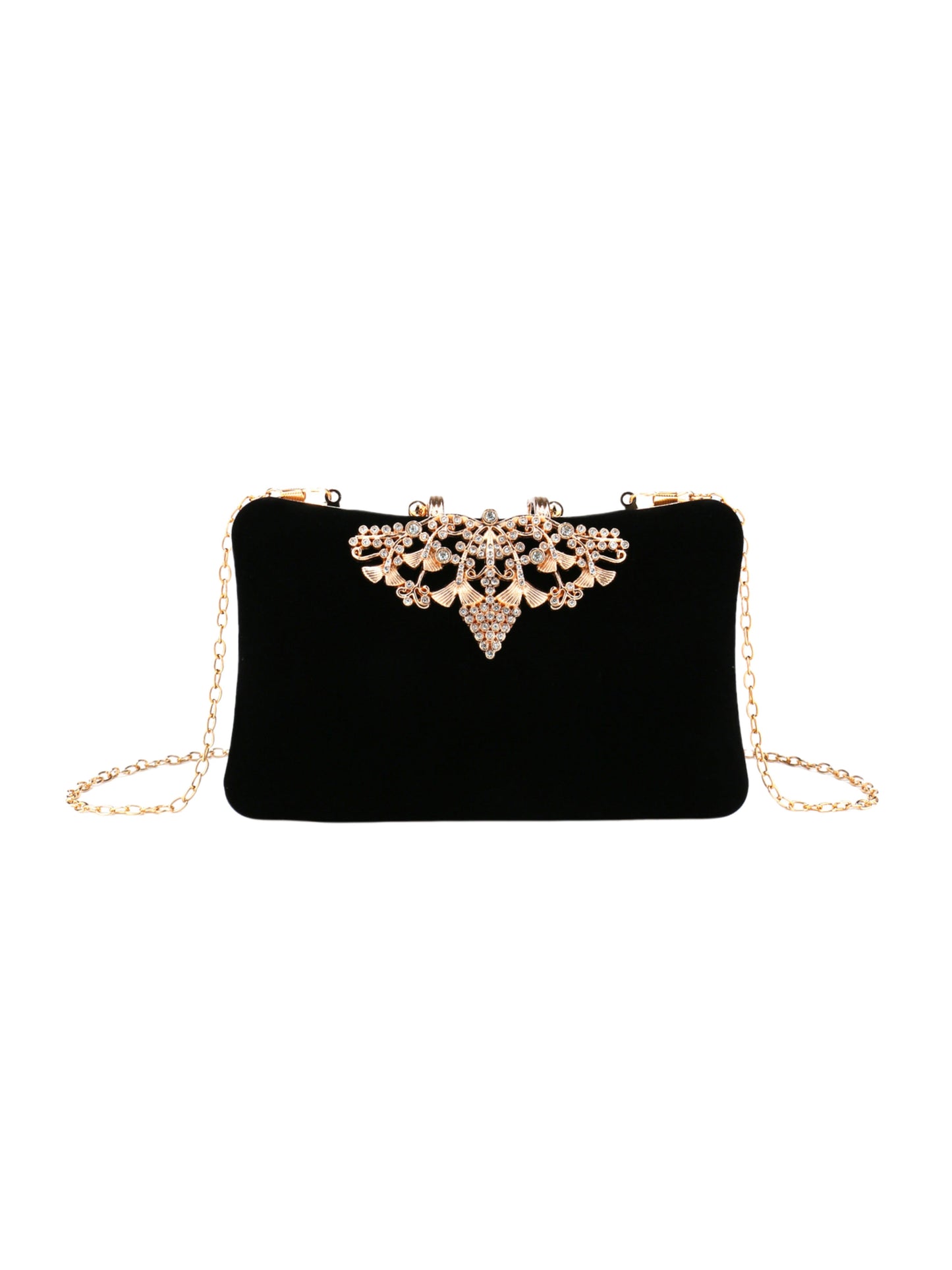 Luxury Rhinestone Velvet Evening Clutch Purse with Crystal Leaf Clasp UK
