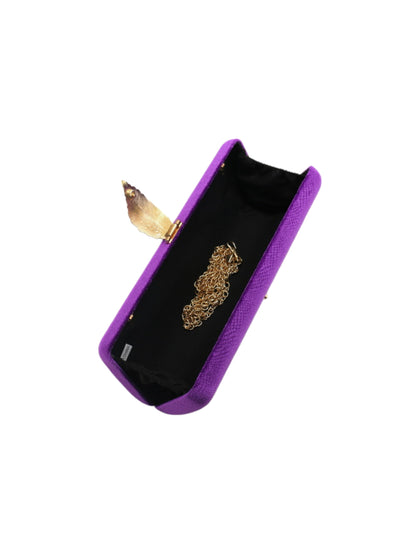 Luxury Satin Evening Clutch Bag with Leaf Clasp for Wedding, Prom & Formal Events UK