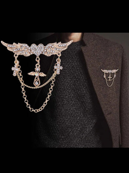Modern Gold Men's Lapel Pin Luxury Suit Brooch for Wedding & Formal Wear UK