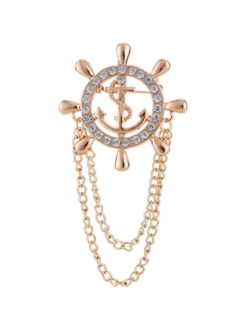 Modern Gold Men's Lapel Pin Luxury Suit Brooch for Wedding & Formal Wear UK