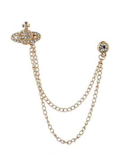 Modern Gold Men's Lapel Pin Luxury Suit Brooch for Wedding & Formal Wear UK