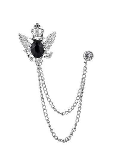 Modern Silver Men's Brooch Lapel Pin Elegant Suit Accessory for Wedding & Formal Wear UK