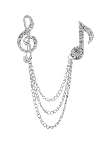 Modern Silver Men's Brooch Lapel Pin Elegant Suit Accessory for Wedding & Formal Wear UK