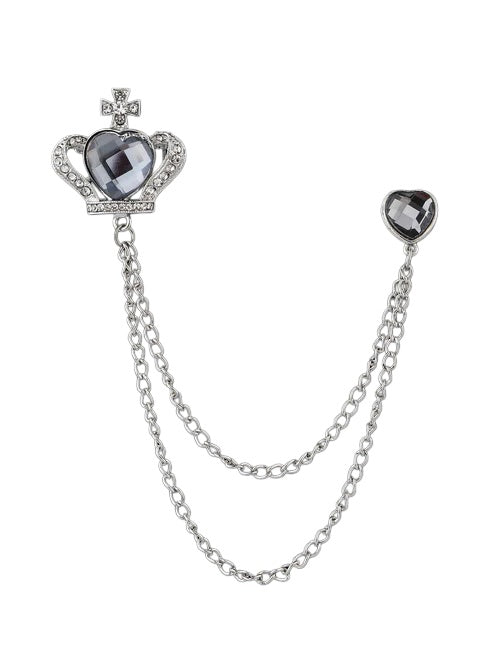 Modern Silver Men's Brooch Lapel Pin Elegant Suit Accessory for Wedding & Formal Wear UK