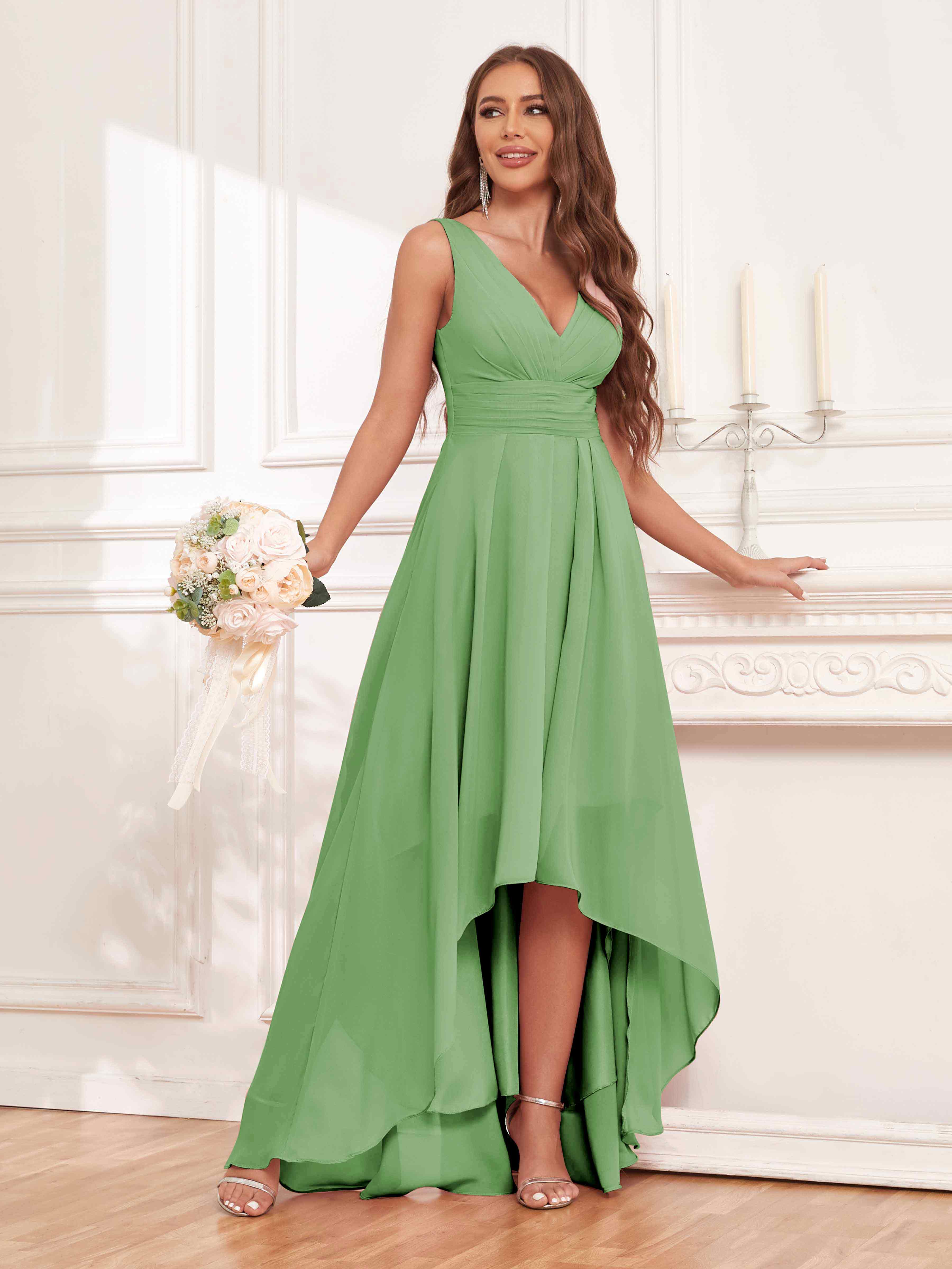 Dusty sage bridesmaid dresses hotsell