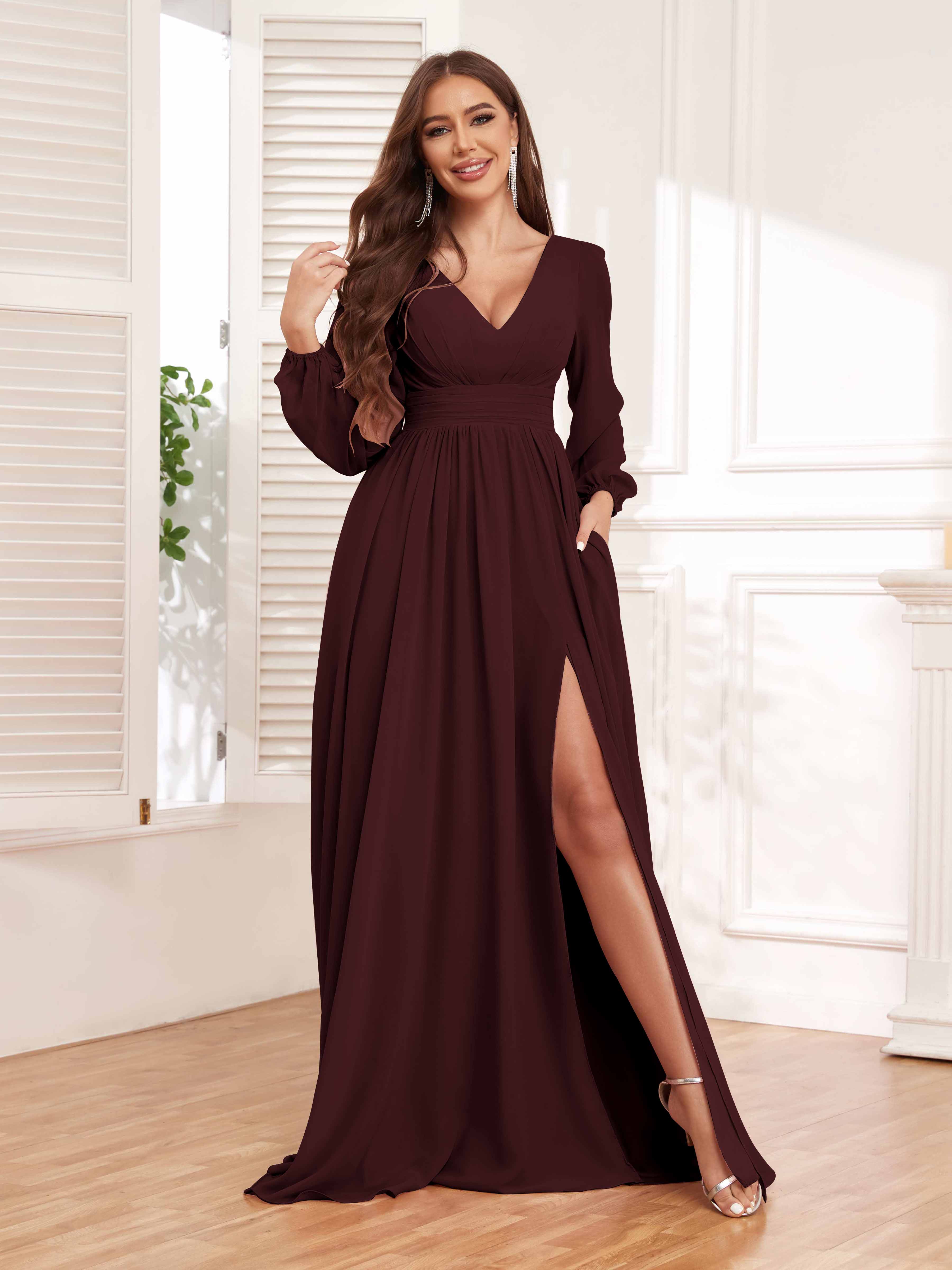 Black bridesmaid dresses with pockets best sale