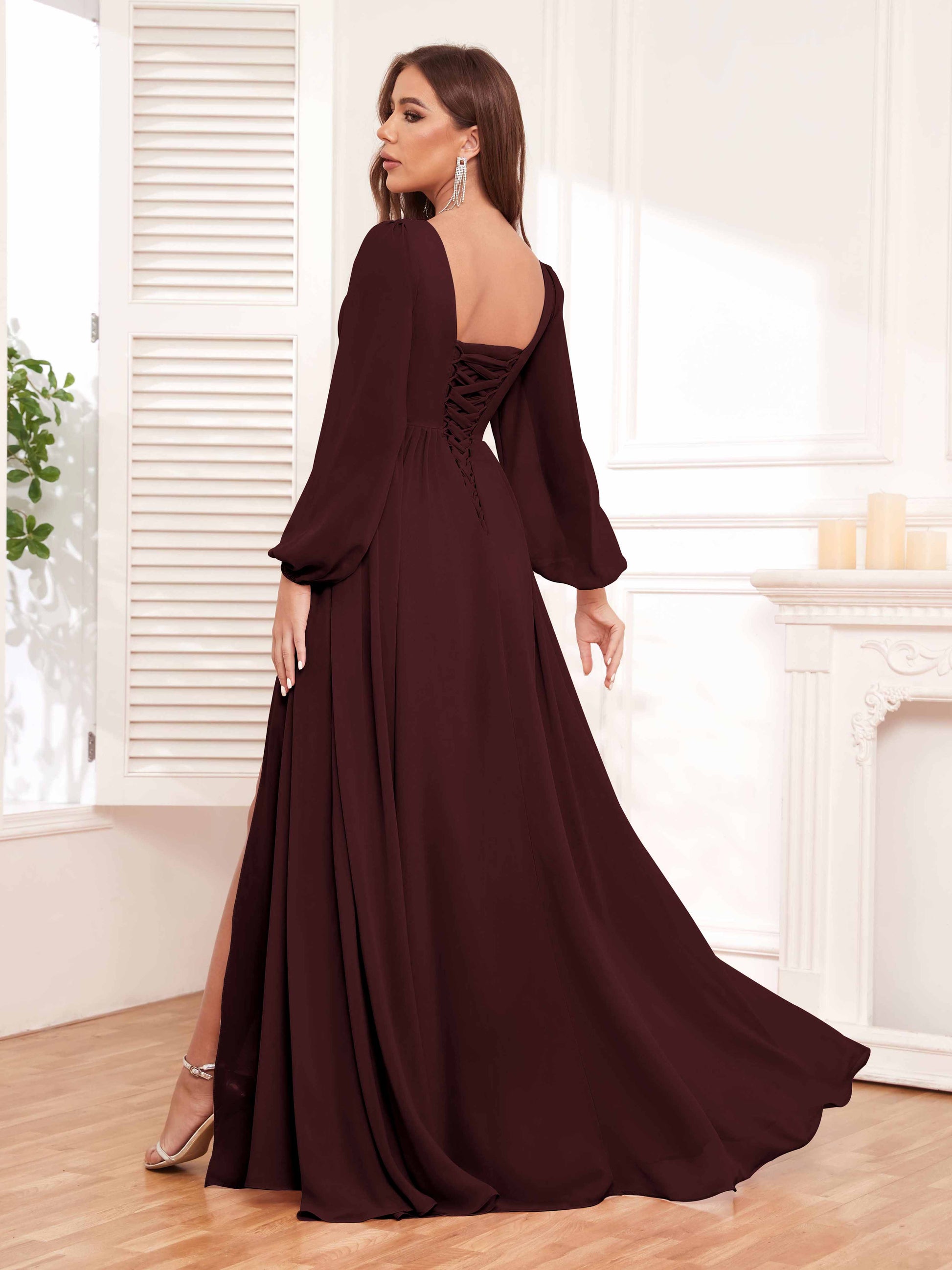 bridesmaid dresses uk Sheath/Column Stretch Satin Bridesmaid Dress Off-the-Shoulder Floor-Length with Pleated S7410B - Bridesmaid Dresses
