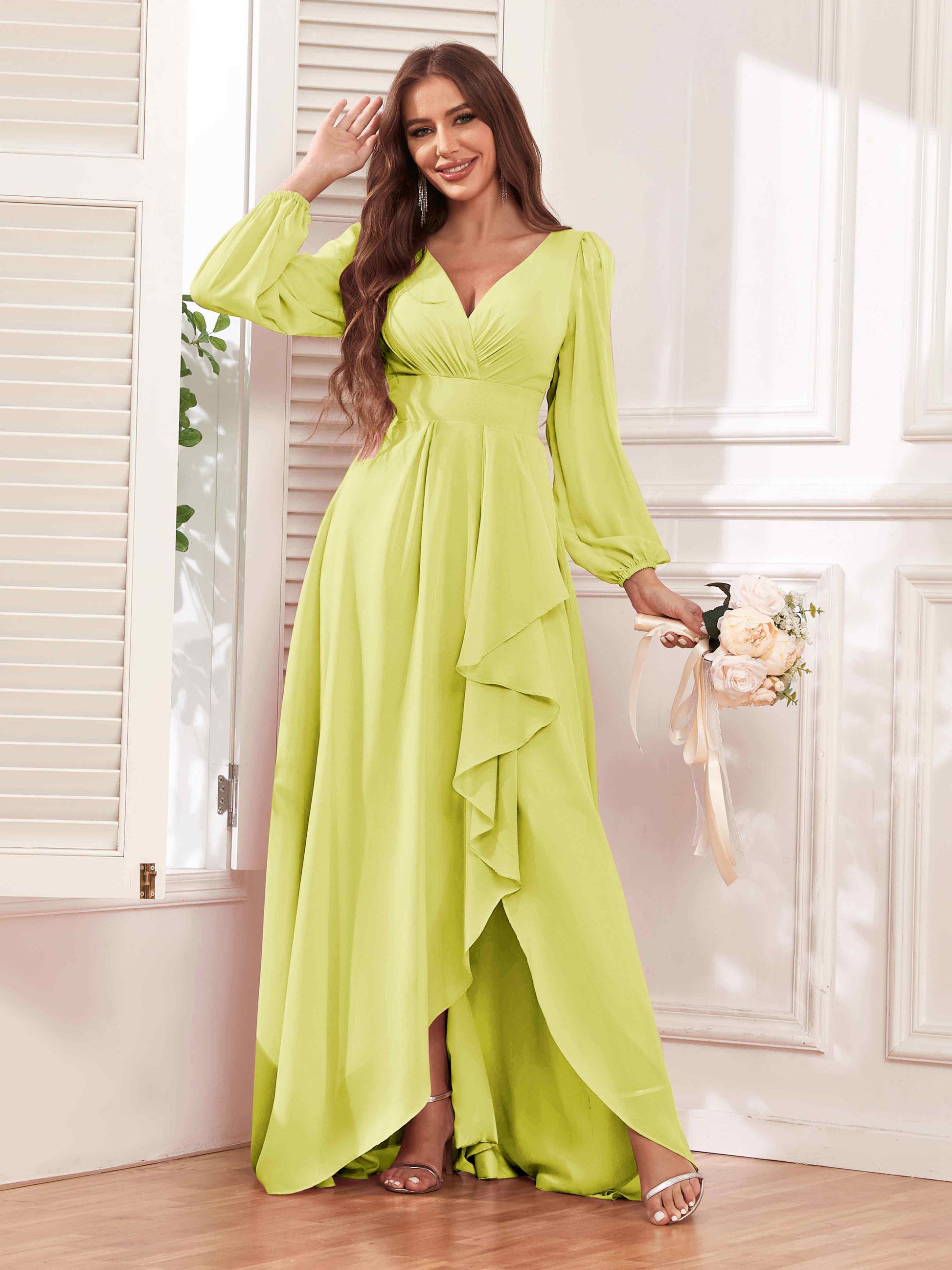 Prom Dress MllesReve Cold Shoulder Chiffon Maxi Dress - V-Neck Bridesmaid & Special Occasion Dress With Slit Chiffon Off The Shoulder Dresses For Women Prom Dress MllesReve Cold Shoulder Chiffon Maxi Dress - V-Neck Bridesmaid & Special Occasion Dress With Slit Chiffon Off The Shoulder Dresses For Women