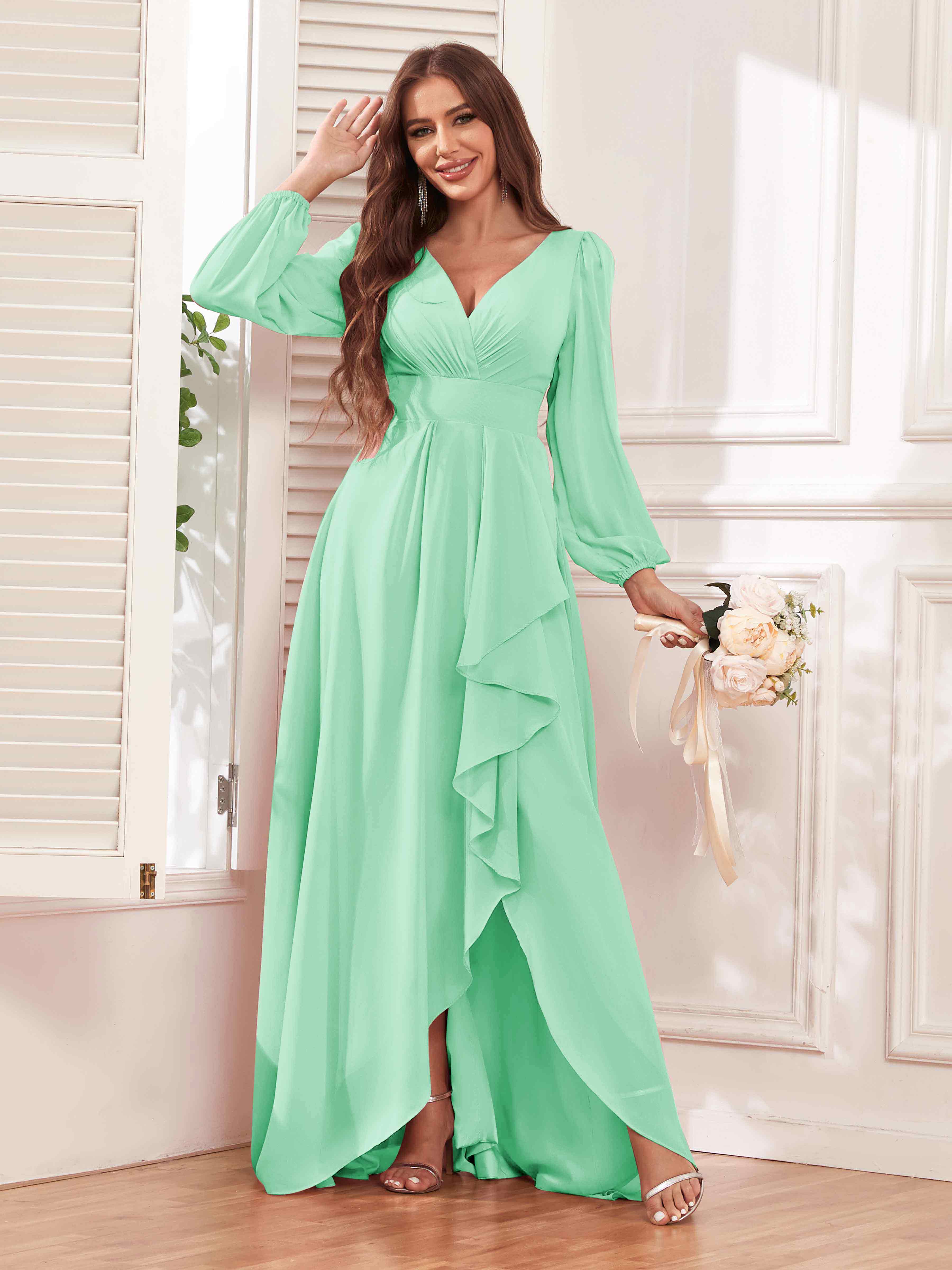 Shop Mollyevers Mint Green Bridesmaid Dresses Customization Available