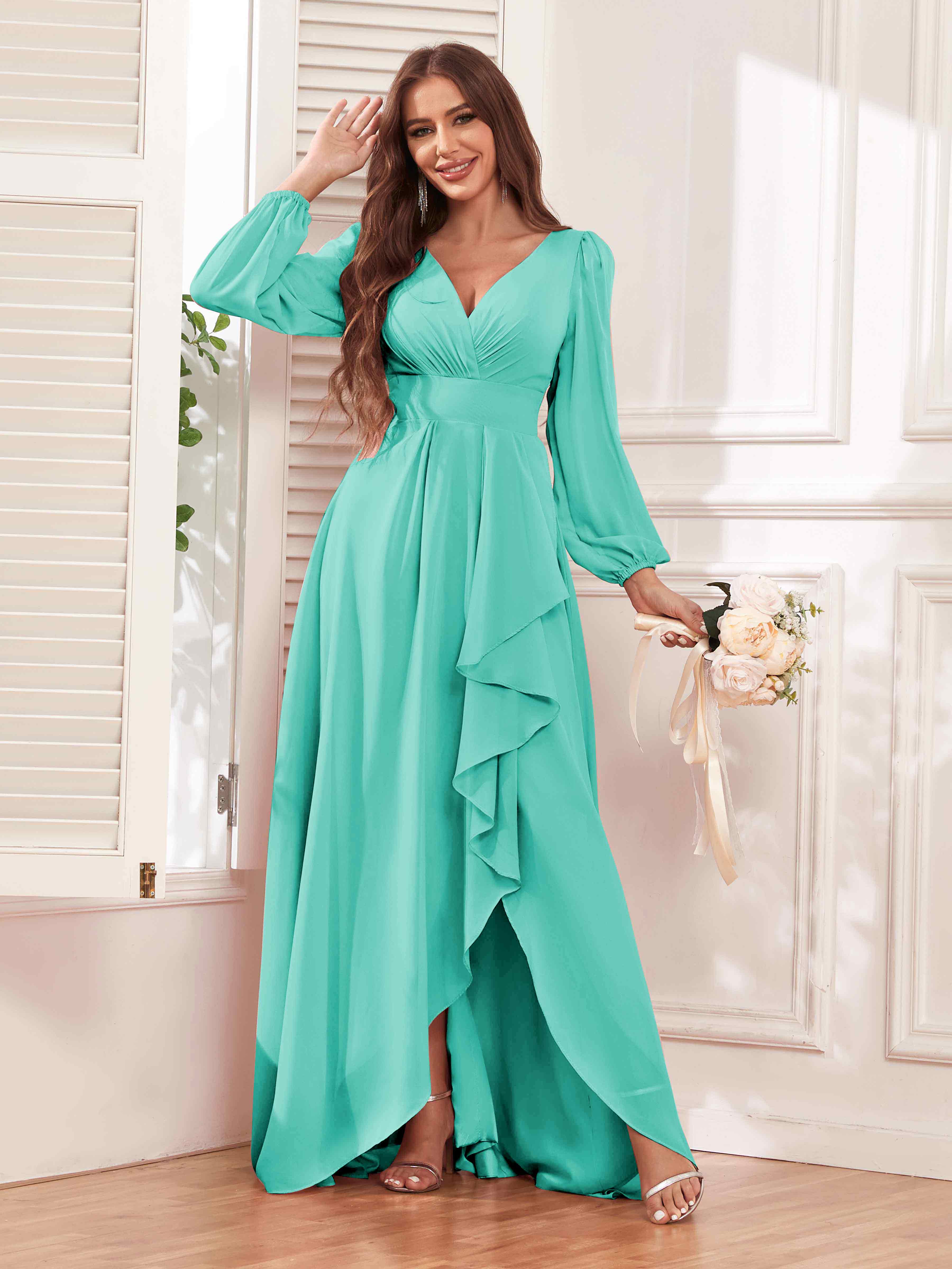 Stunning Turquoise Bridesmaid Dresses with Full Standard Sizes 49 Up