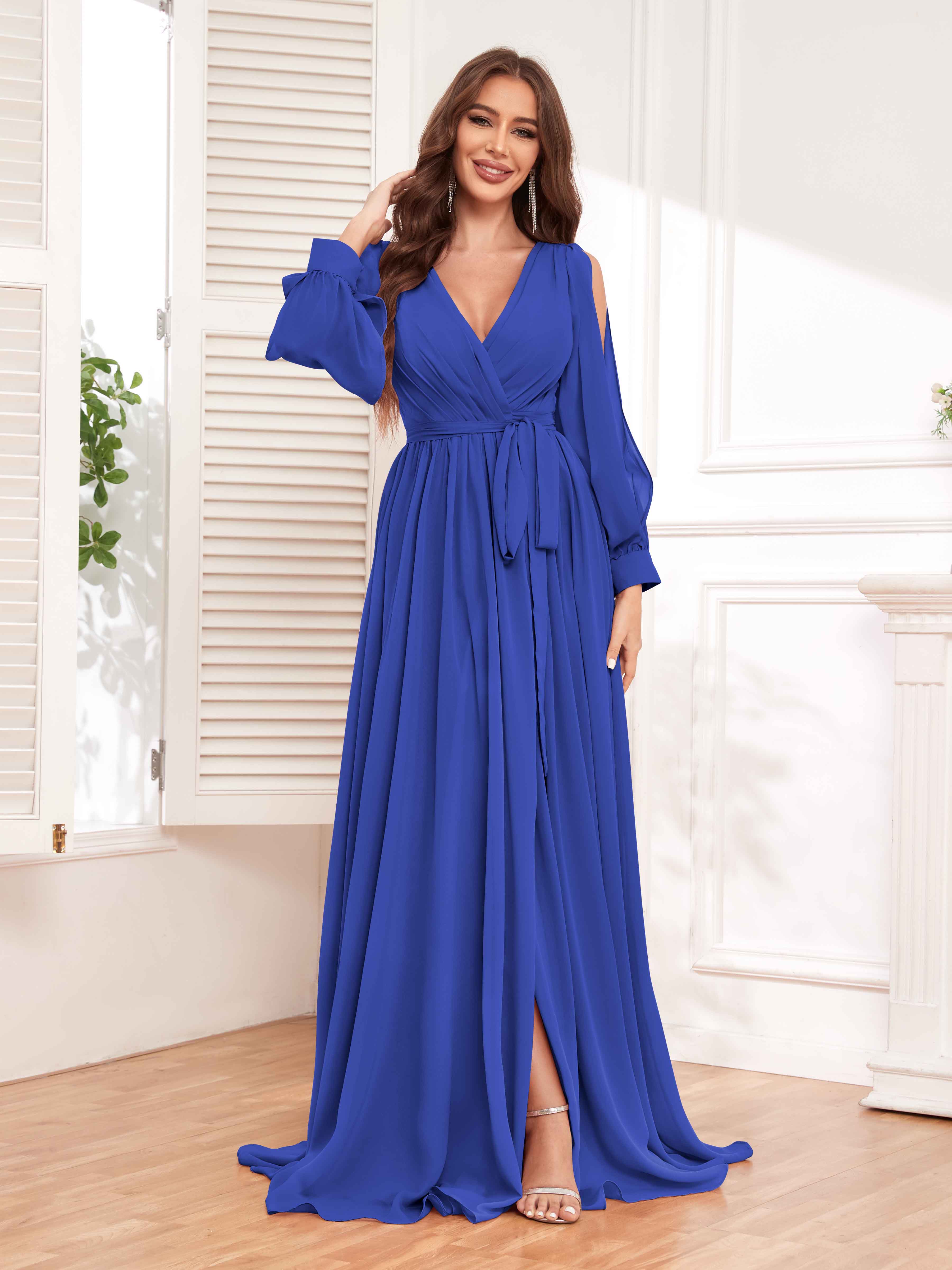plus size royal blue bridesmaid dresses Mermaid navy Blue Long 2018 Satin Short Sleeves Maid Of Honor Gown High Low Wedding Guest Party Dress EN112214 making it an elegant choice for garden weddings and springtime celebrations Plus Size Slate Blue Bridesmaid