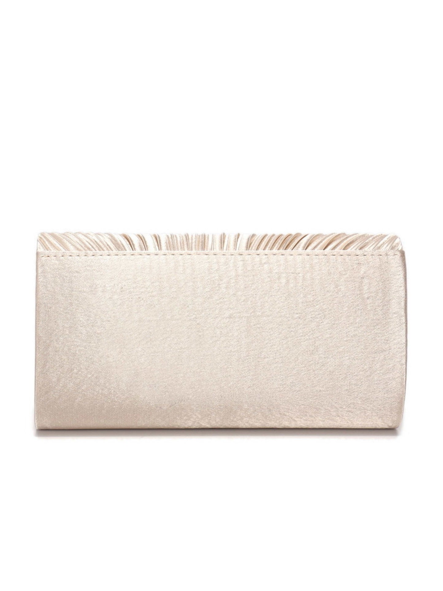 Pleated Envelope Clutch Bag with Crystal Trim for Wedding, Prom & Evening Party UK