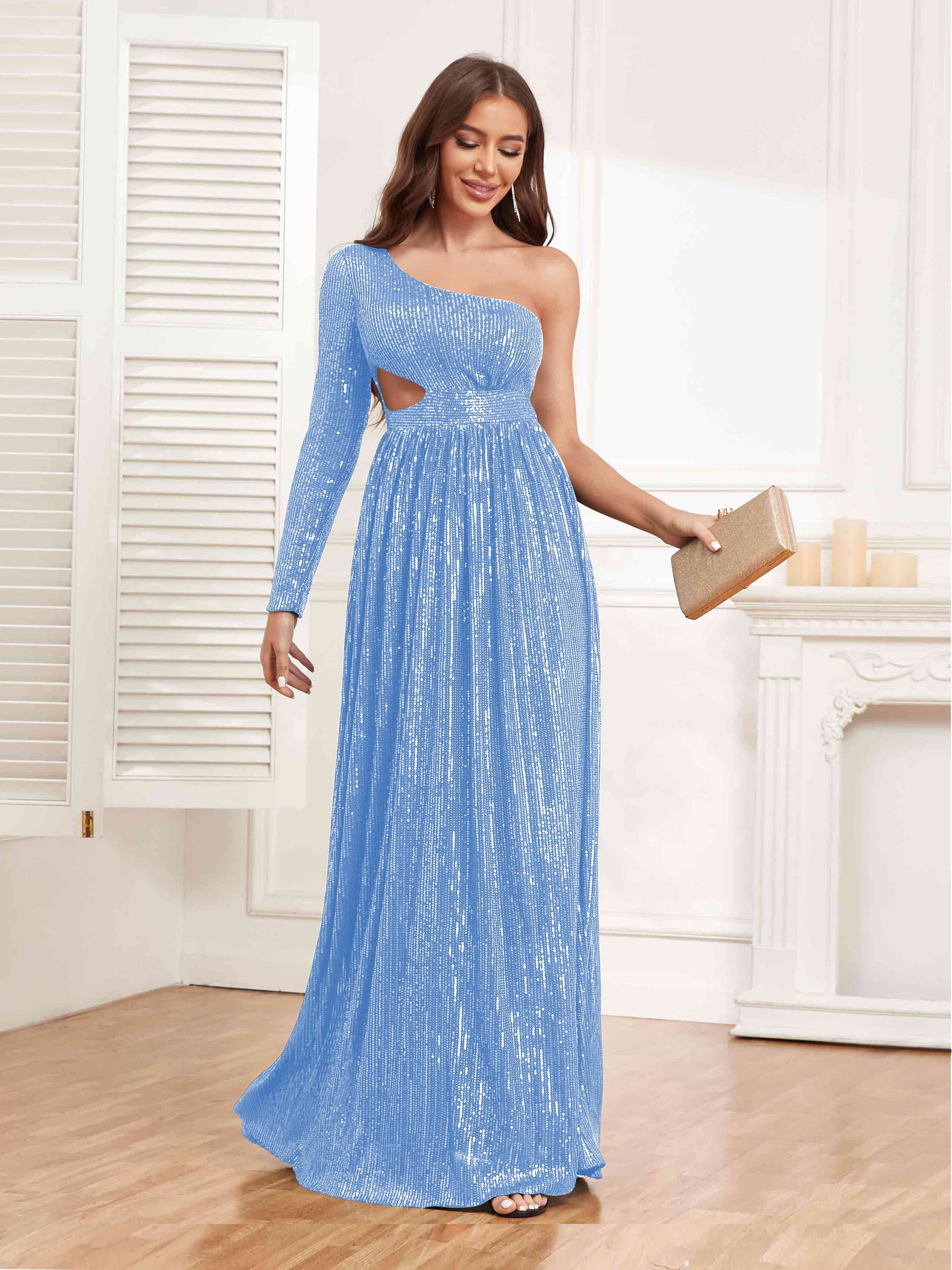 Radiant One Shoulder Floor Length Sequin Party Dresses UK mollyevers.co.uk Radiant One Shoulder Floor Length Sequin Party Dresses UK mollyevers.co.uk