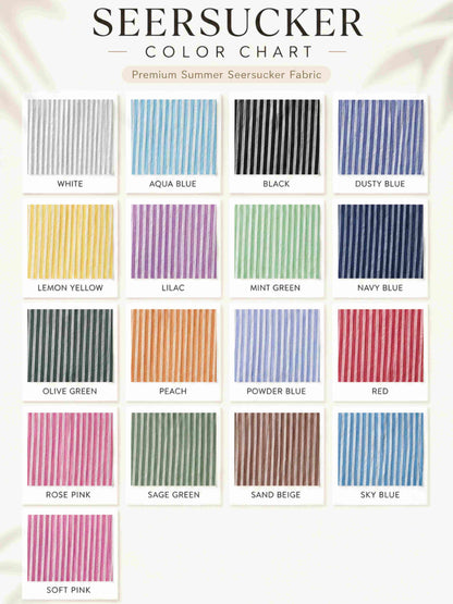 Men's Suit 2 Pieces Regular Fit Striped Seersucker Suit Set Casual Wedding & Summer Occasion Outfit UK