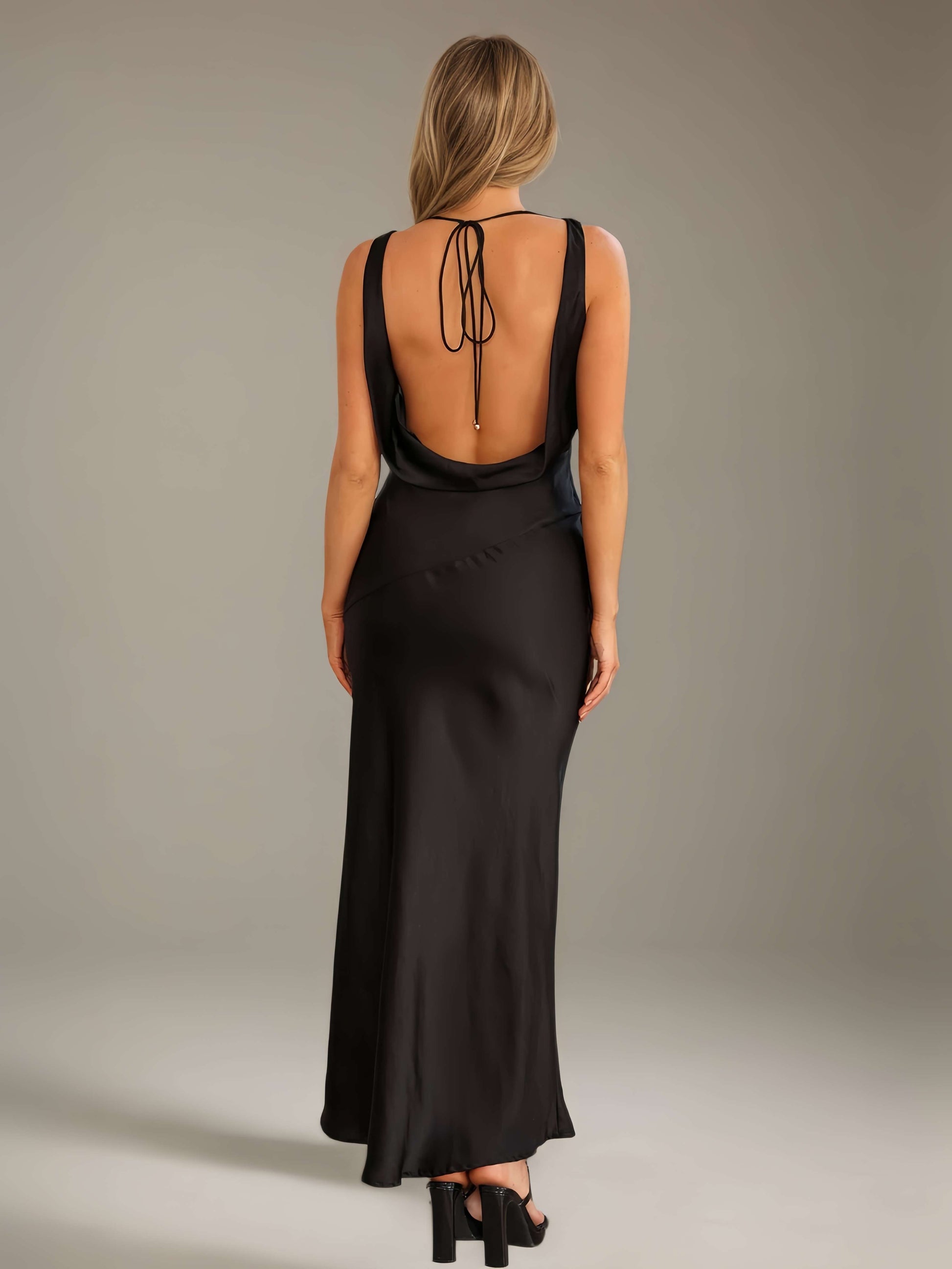 backless bridesmaid dresses uk Leely Women Wisteria Long Bridesmaid Dress A Line Backless Chiffon Formal Dress leelyuk