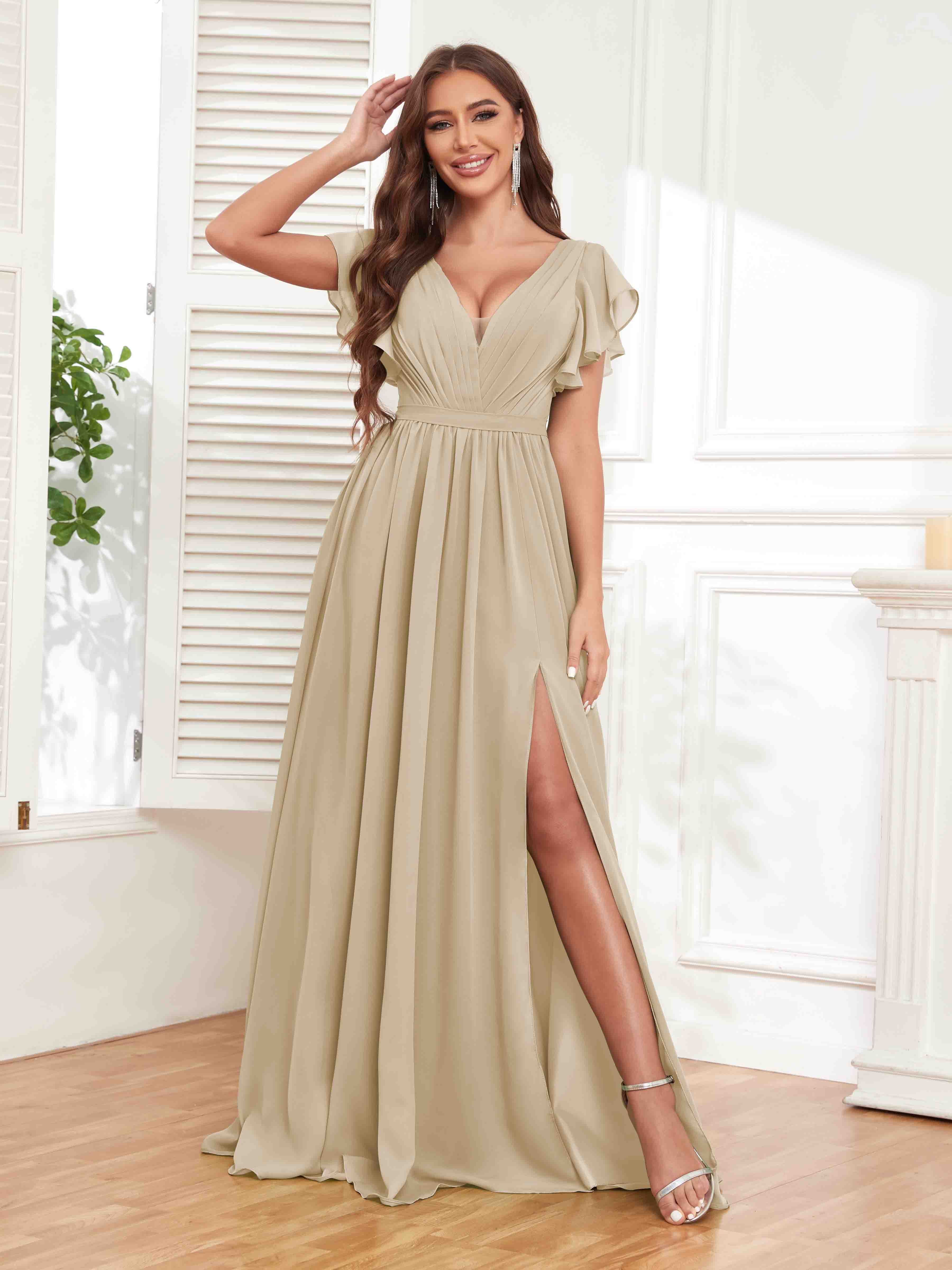 Champagne bridesmaid dresses uk best sale