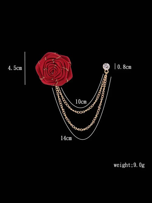 Trendy Men's Rose Flower Lapel Pin Stylish Suit Brooch Accessory UK