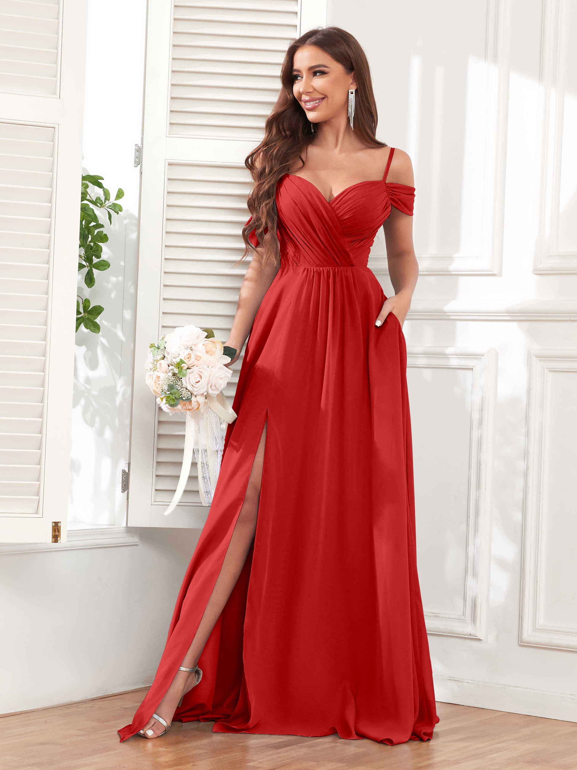 Maxi Dress Bridesmaid Dresses With Pockets Uk Trendy Spaghetti Straps Chiffon Bridesmaid Dresses UK With Pockets Maxi Dress Bridesmaid Dresses With Pockets Uk Trendy Spaghetti Straps Chiffon Bridesmaid Dresses UK With Pockets