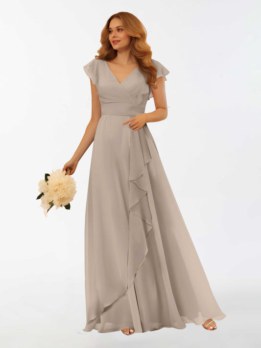 taupe bridesmaid dresses short 9 Taupe Bridesmaid Dresses for the Perfect Neutral Look