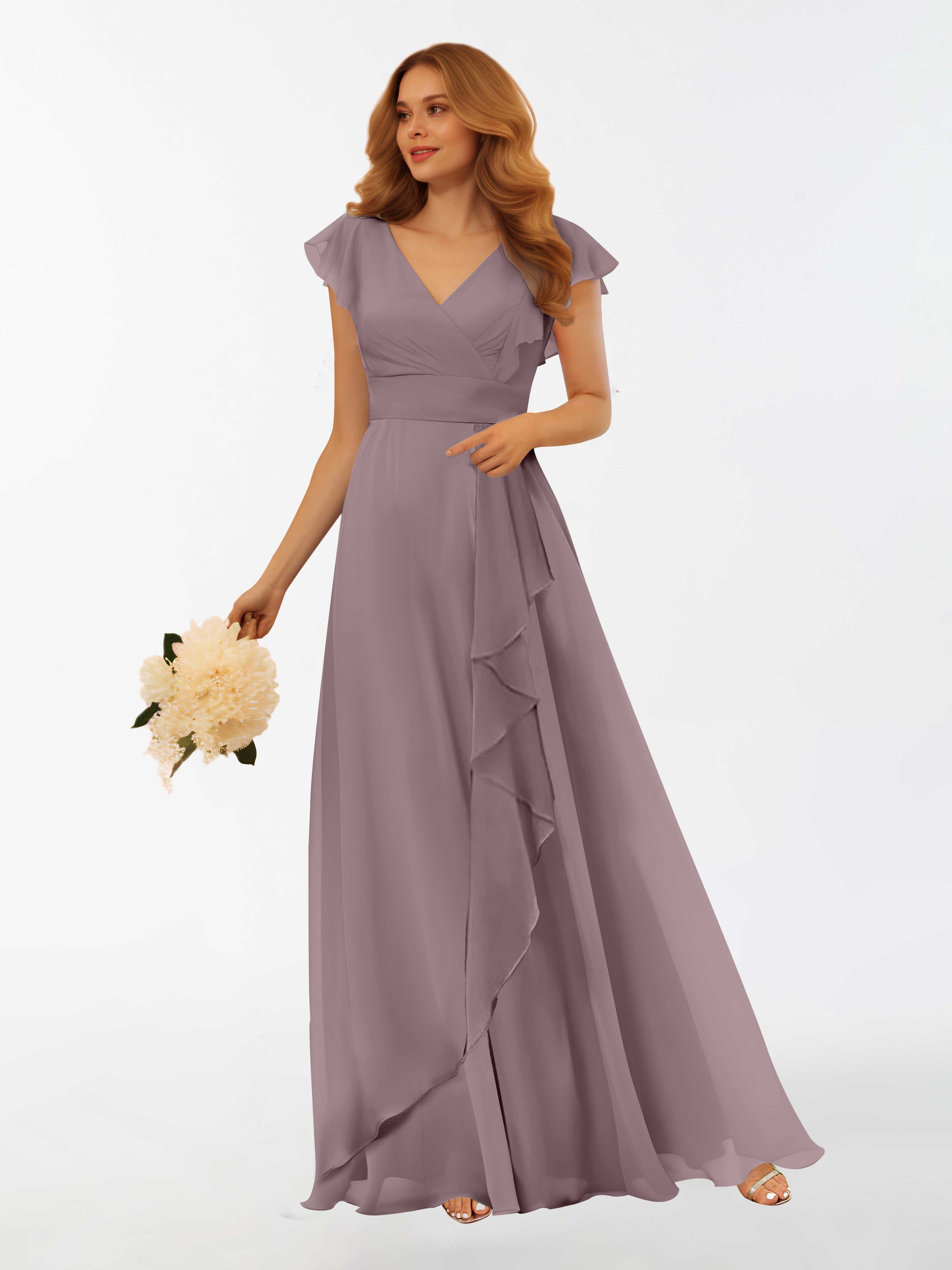 Unique Short Sleeves Lace Up Chiffon Bridesmaid Dresses UK mollyevers.co. uk Unique Short Sleeves Lace Up Chiffon Bridesmaid Dresses UK mollyevers.co. uk