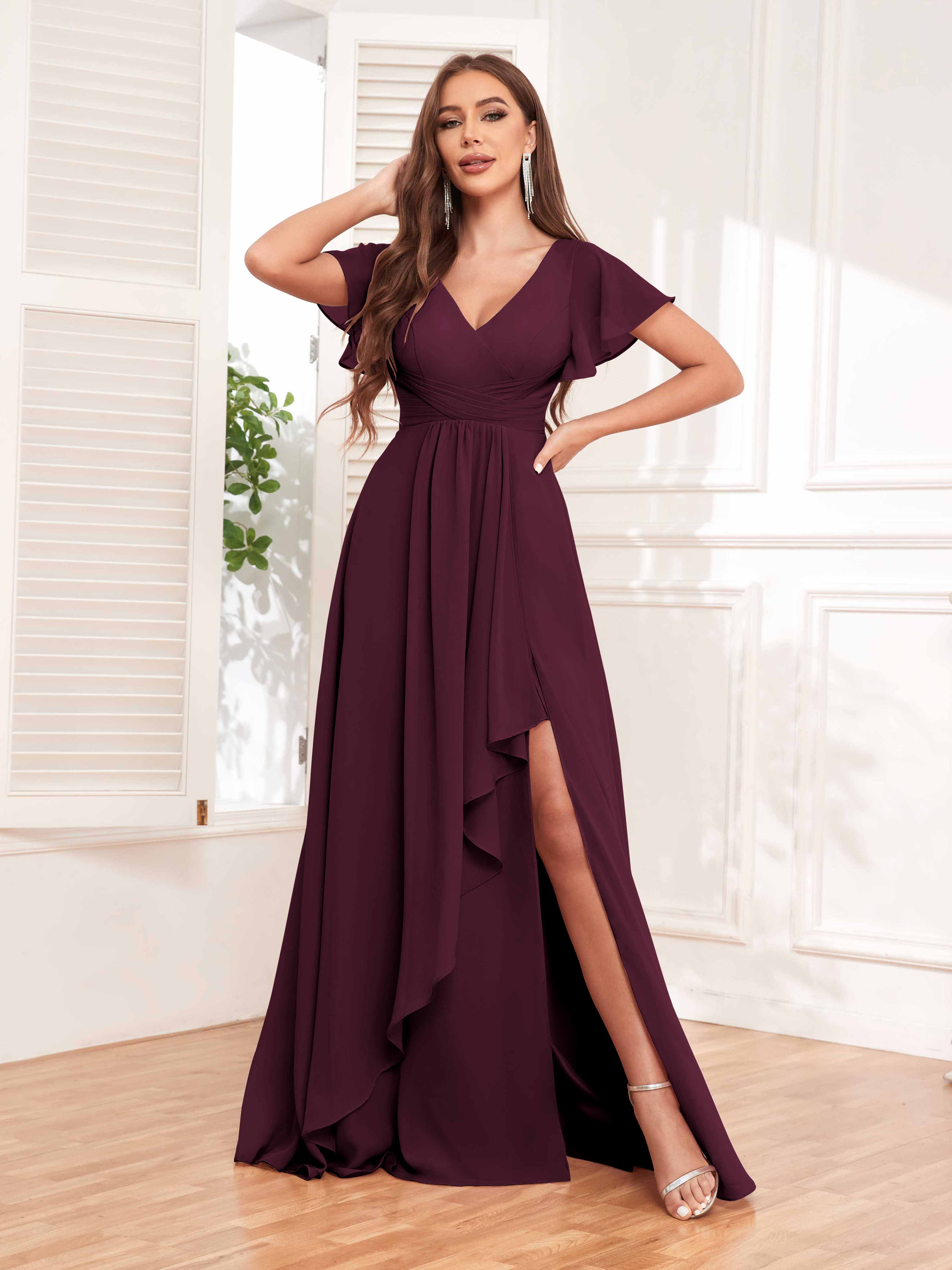 Classic Charm Burgundy Bridesmaid Dresses for a Timeless Wedding