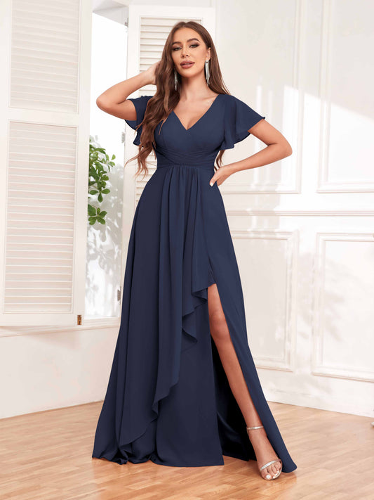 petite navy bridesmaid dresses Womens Lipsy Navy Petite Bridesmaid One Shoulder Cape Draped Sleeve Maxi Dress US 6