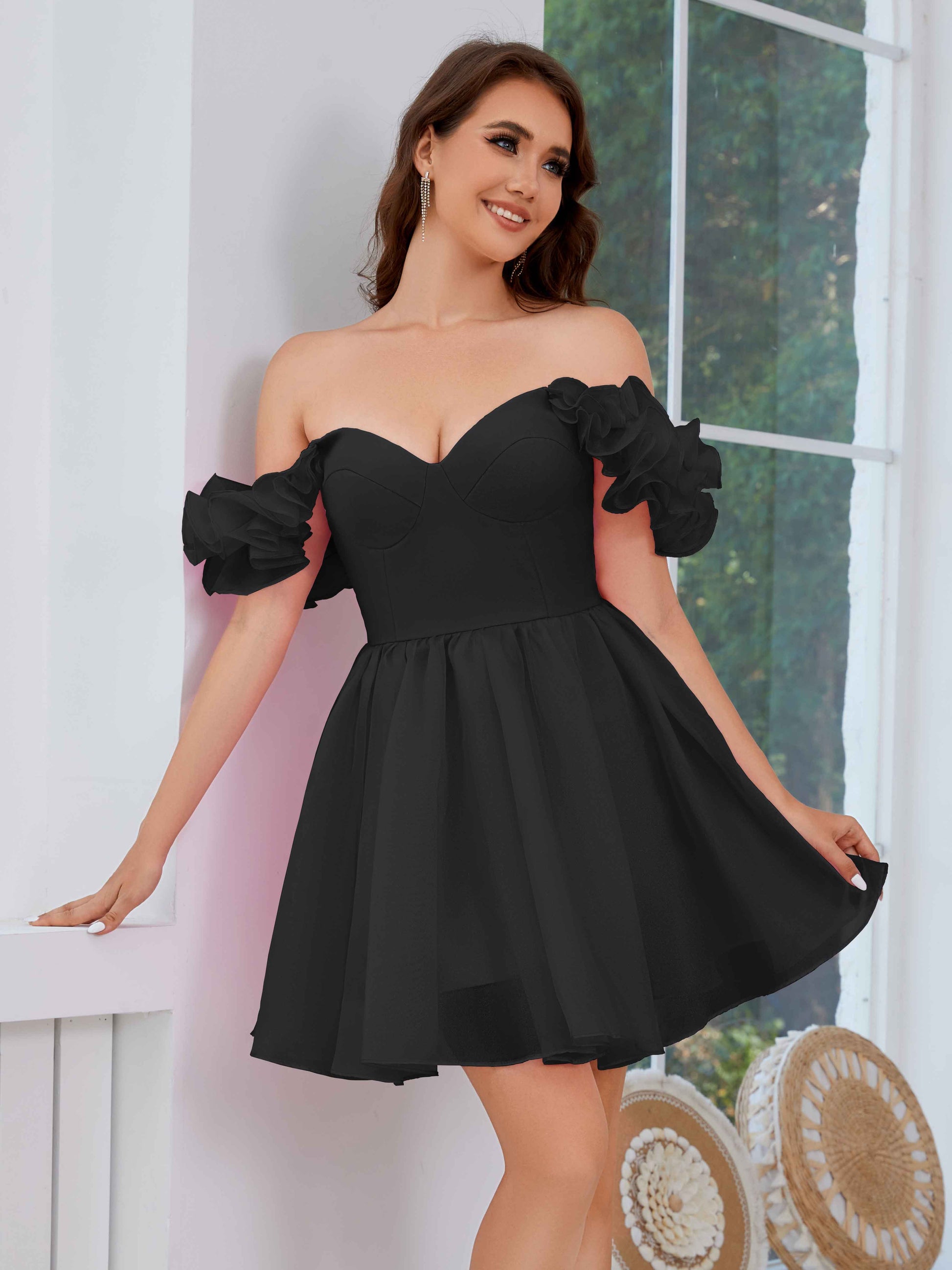 Vibrant A-Line Off the Shoulder Short Tulle Homecoming Dresses UK mollyevers.co.uk Vibrant A-Line Off the Shoulder Short Tulle Homecoming Dresses UK mollyevers.co.uk