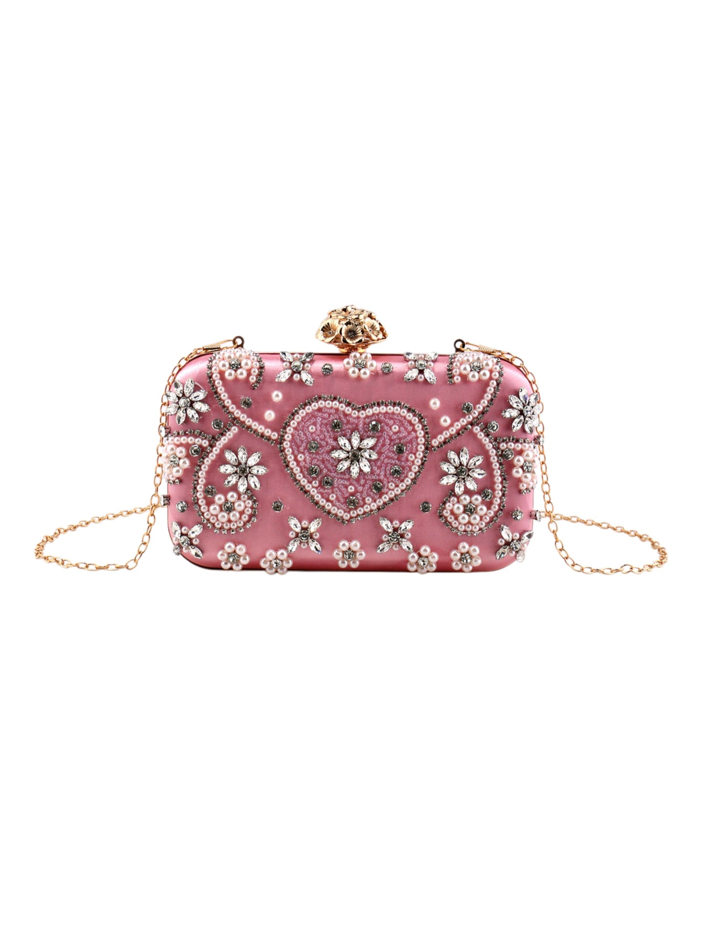 Vintage Crystal Pearl Wedding Clutch Purse for Brides & Guests UK