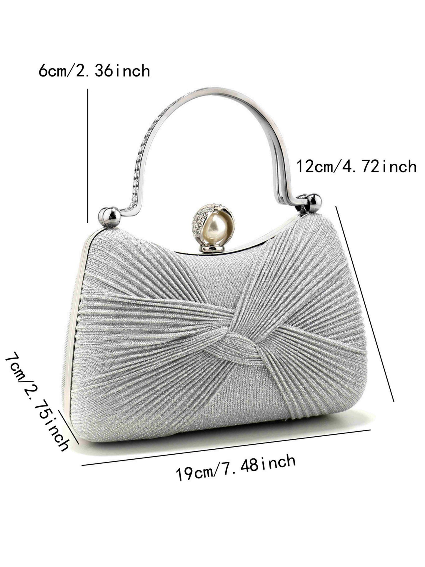 Women's Elegant Formal Clutch Bag with Bow Knot for Cocktail Party UK