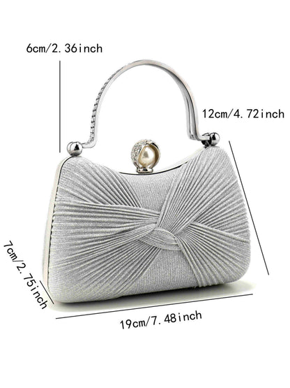 Women's Elegant Formal Clutch Bag with Bow Knot for Cocktail Party UK